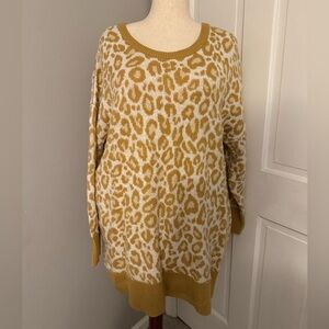 Torrid Yellow Animal Print Sweater